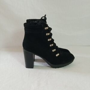 Elegant Black Heeled Boots for Women 3.5" Heel